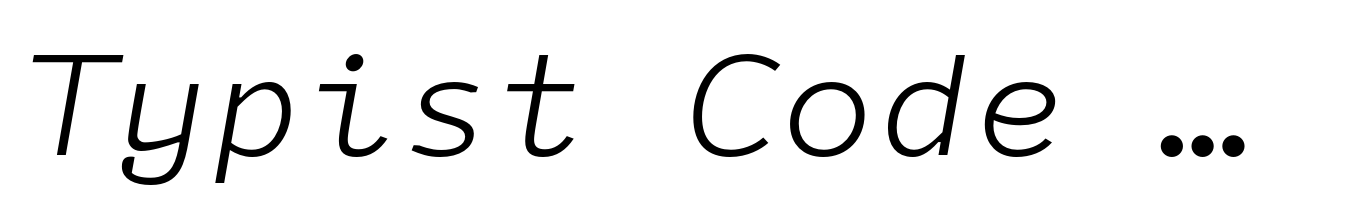 Typist Code Mono Regular Italic